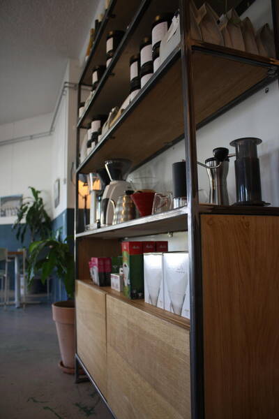 Shelf for white label coffee